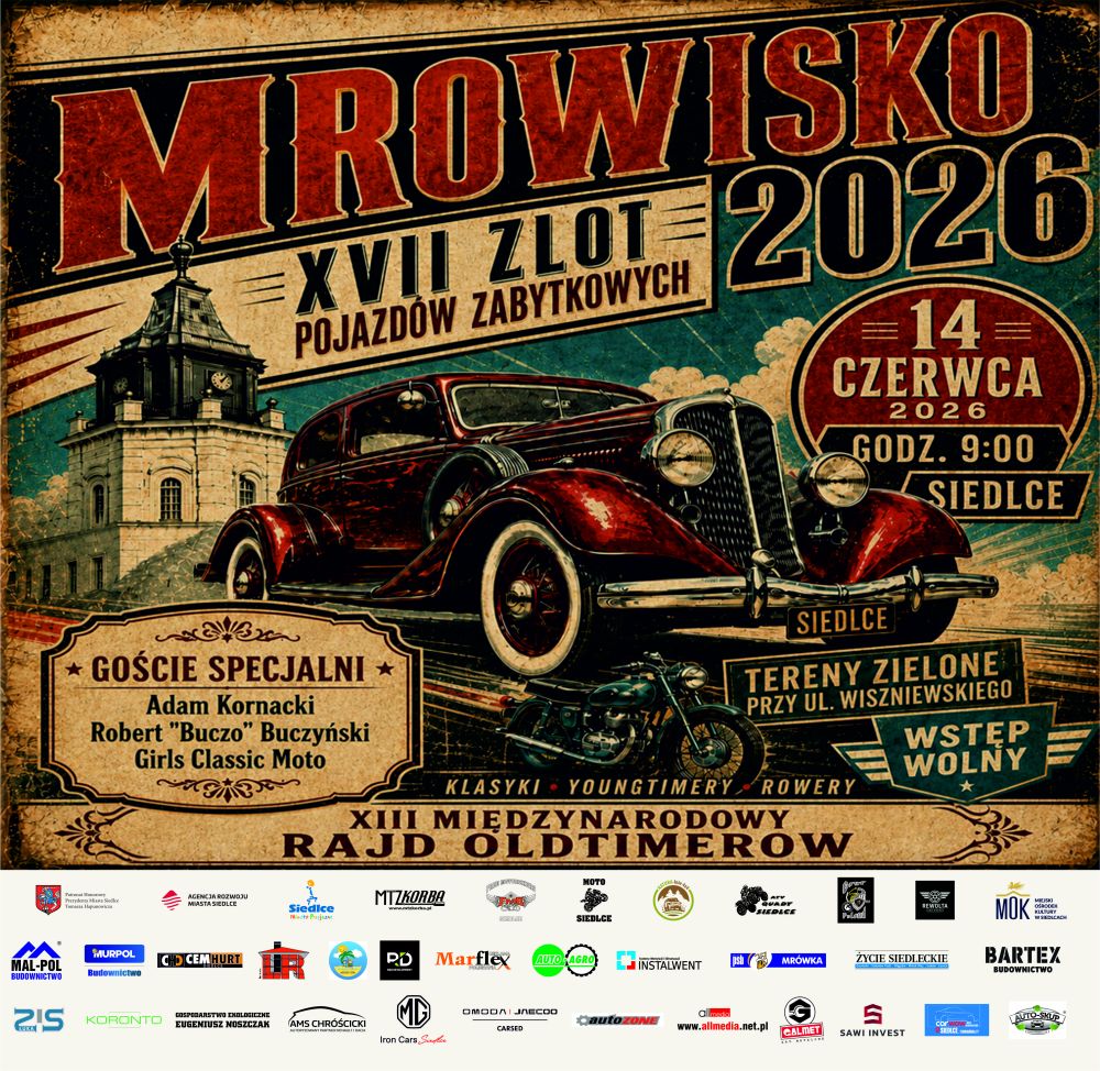 Zdjęcie aktualności Mrowisko 2026 - XVII Zlot Pojazdów Zabytkowych